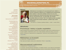 Tablet Screenshot of mojemalzenstwo.pl